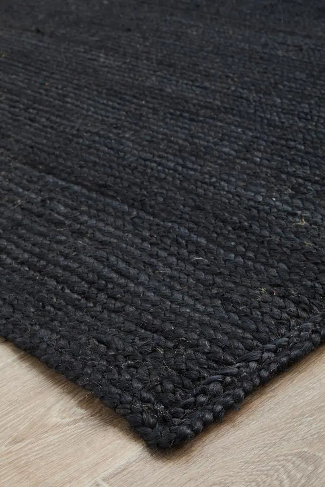 Bondi Natural Black Jute Rug RUG CULTURE