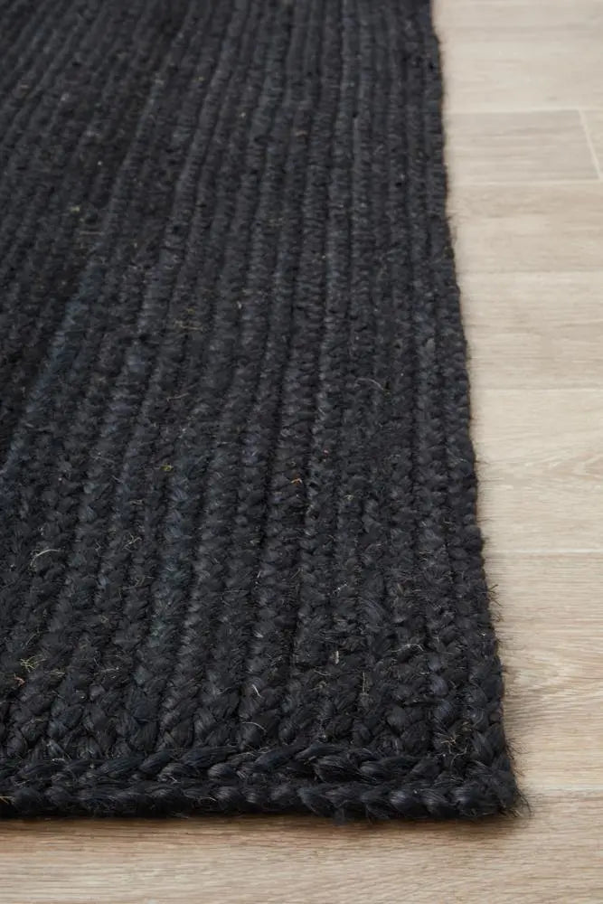 Bondi Natural Black Jute Rug RUG CULTURE