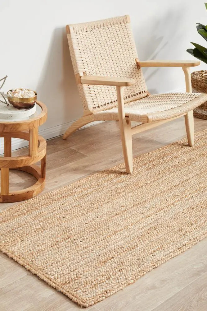 Bondi Natural Jute Runner hand braided Rug RUG CULTURE