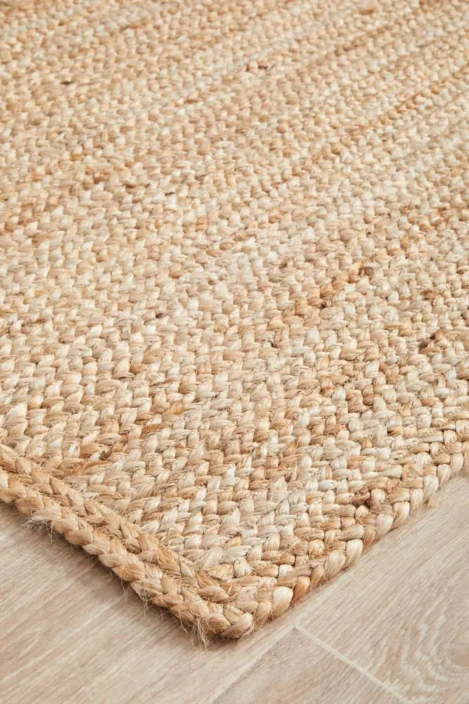 Bondi Natural Jute Runner hand braided Rug RUG CULTURE