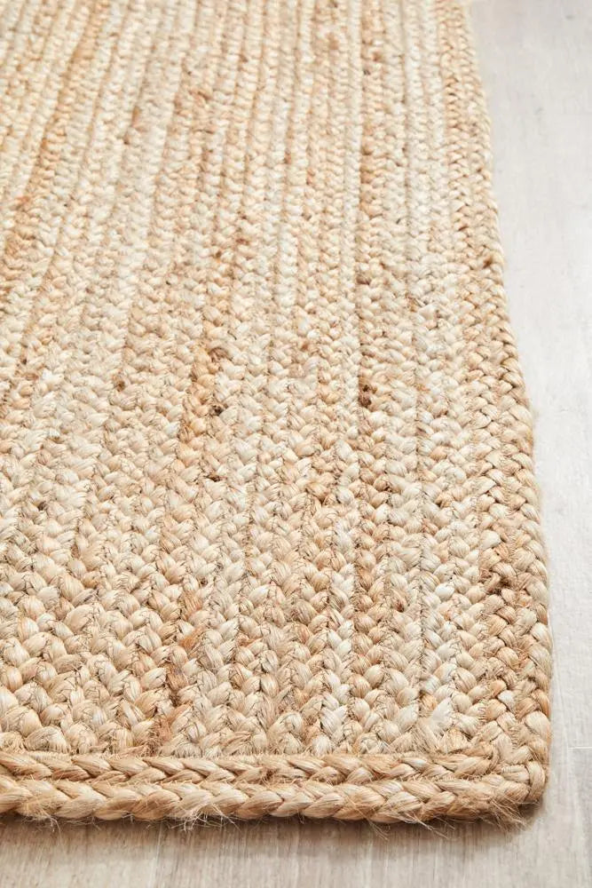 Bondi Natural Jute Runner hand braided Rug RUG CULTURE