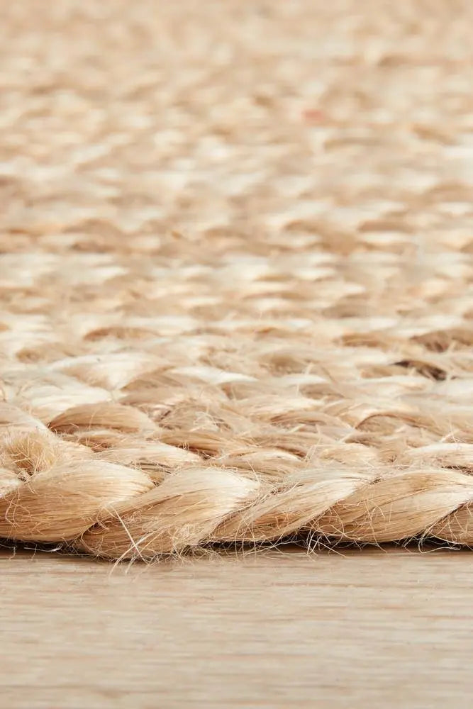 Bondi Natural Jute Runner hand braided Rug RUG CULTURE