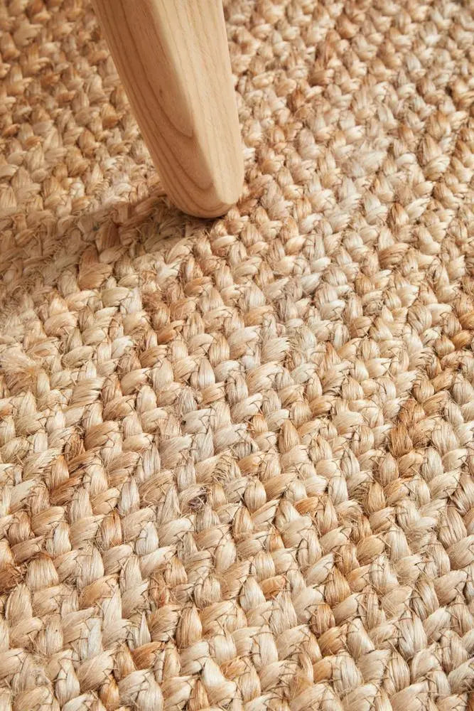 Bondi Natural Jute Runner hand braided Rug RUG CULTURE