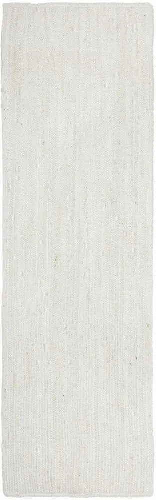 Bondi White Runner hand braided Jute Rug RUG CULTURE