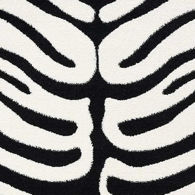 Chali Collection 1820 Black Zebra Hallway Runner Saray Rugs