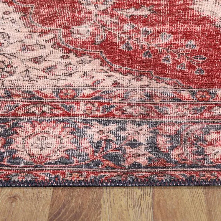 Devosion Vintage 2017 Red Hallway Runner Saray Rugs