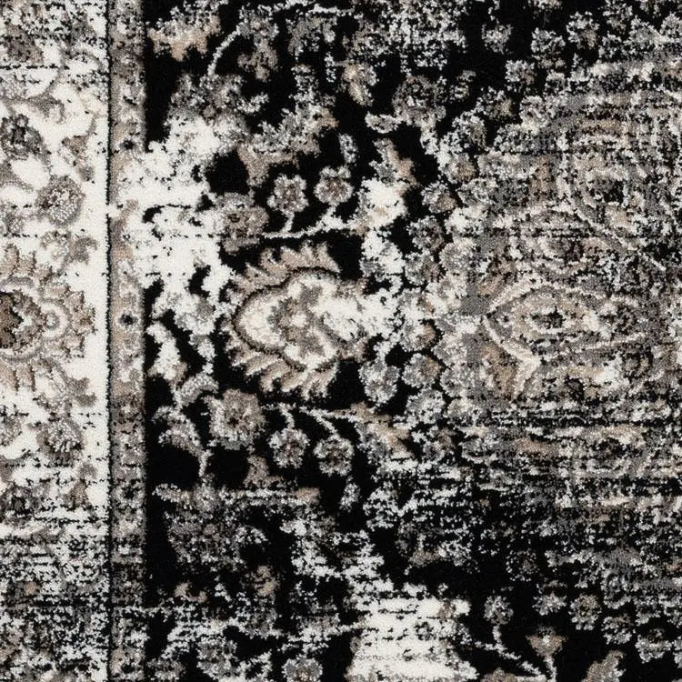 Diamond Collection 3464 Black Hallway Runner Saray Rugs