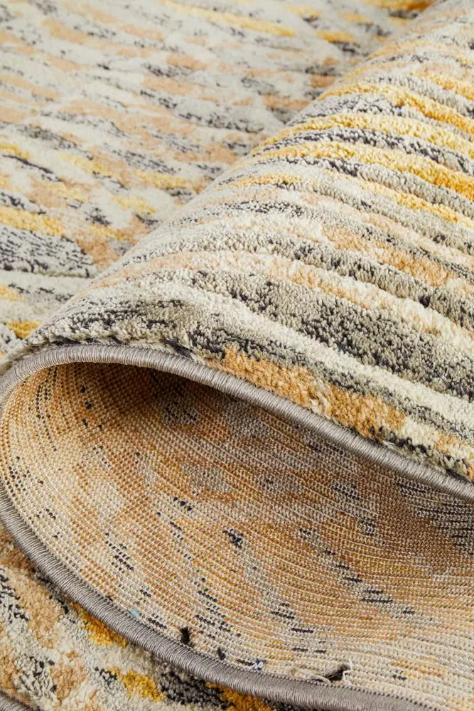 Dream Flurry Modern Charcoal Runner Rug Rug Culture