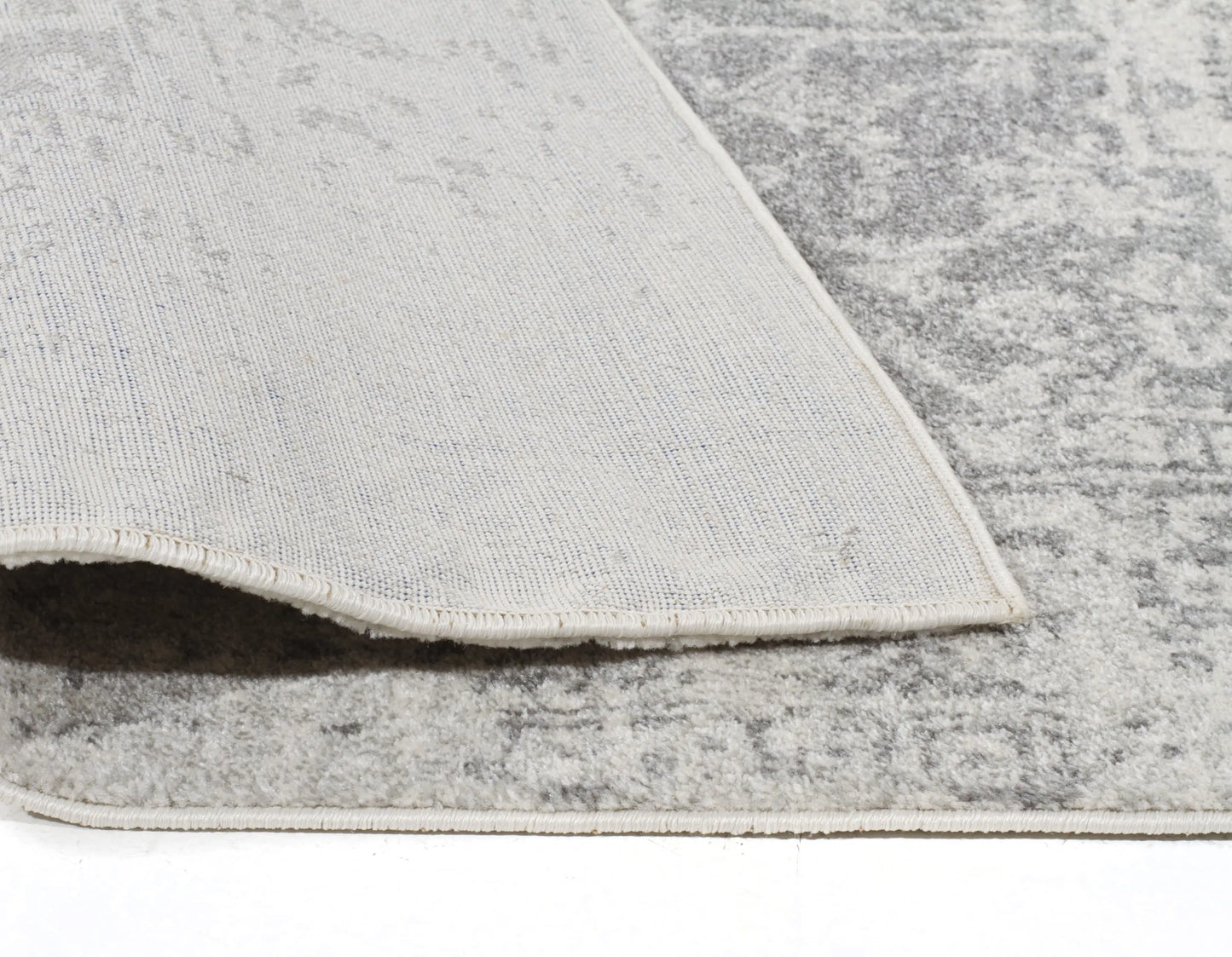 Eclipse 253 White&Silver Hallway Runner Unitex