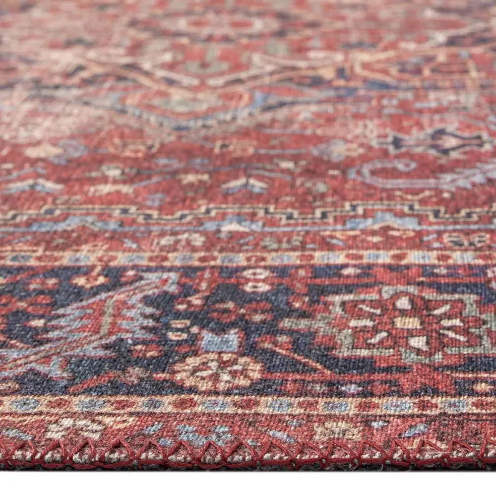 HYDE 2019 RED RUG, Well-worn antique textiles, Traditional Designer Rugs Saray Rugs
