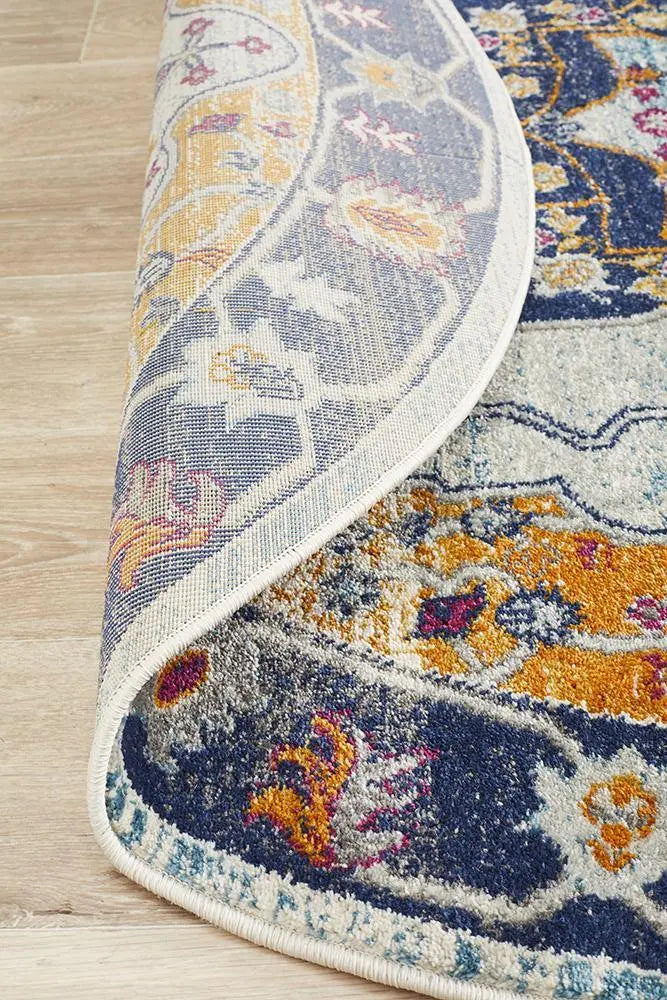 Hayat 201 Rust Round Rug Unitex