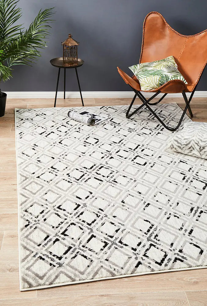 Jordyn Modern Rug White Black Grey Rug Culture