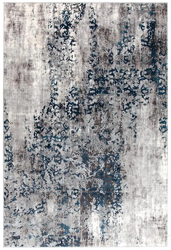 Kathy Casper Distressed Modern Rug Blue Grey White Rug Culture