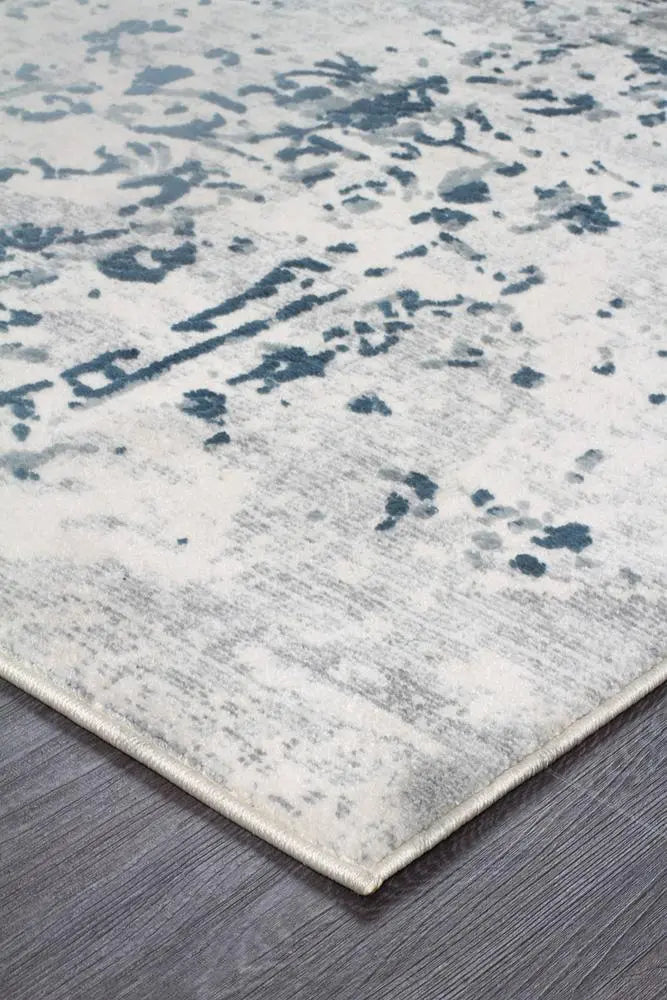 Kathy Casper Distressed Modern Rug Blue Grey White Rug Culture