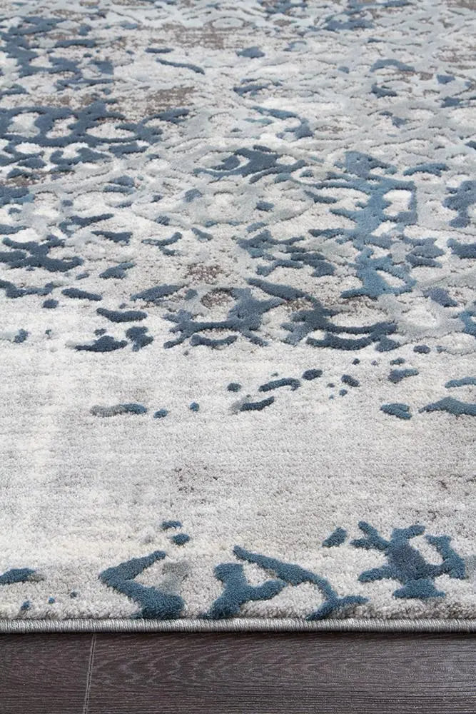 Kathy Casper Distressed Modern Rug Blue Grey White Rug Culture