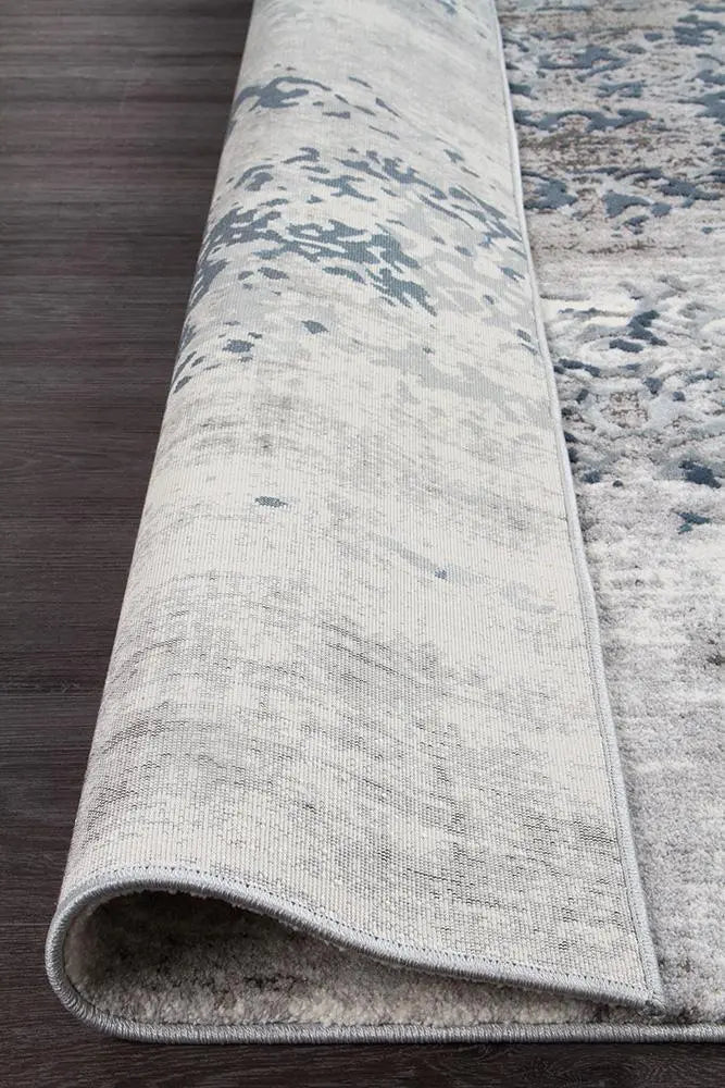 Kathy Casper Distressed Modern Rug Blue Grey White Rug Culture