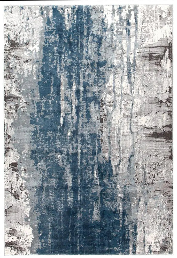 Kathy Roxana Distressed Timeless Rug Blue Grey White Rug Culture
