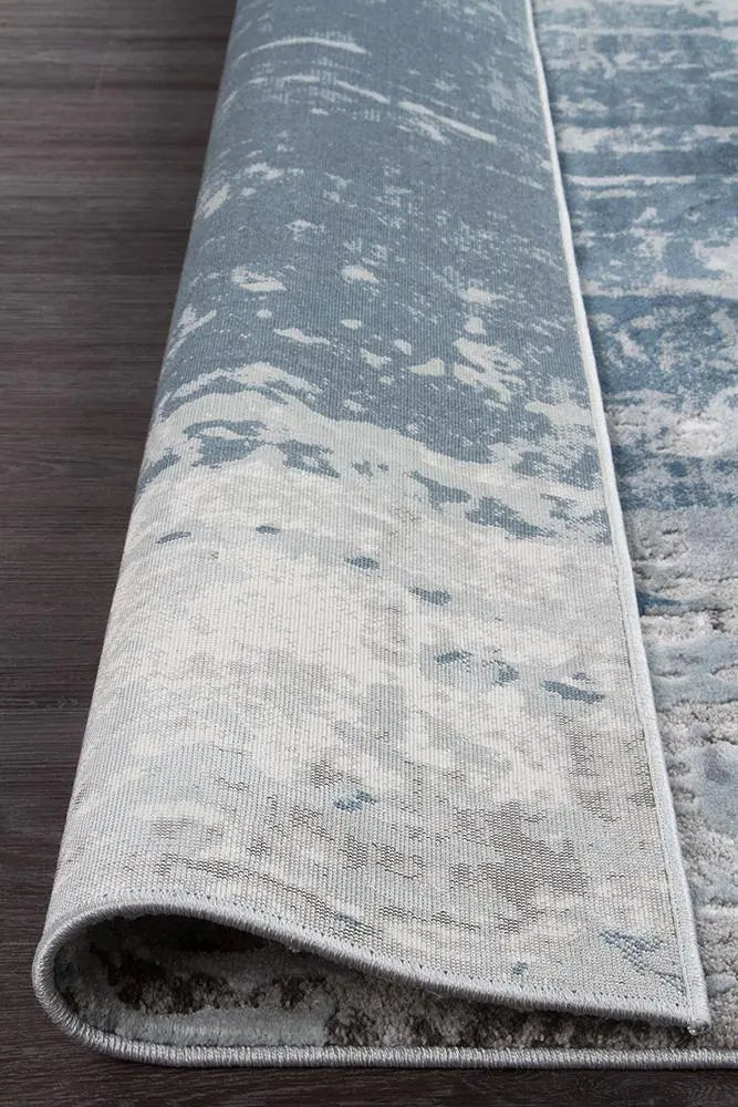 Kathy Roxana Distressed Timeless Rug Blue Grey White Rug Culture