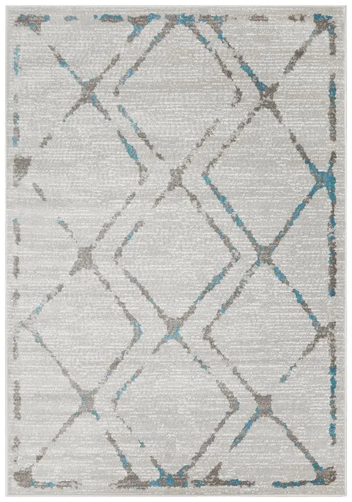 Kendall Contemporary Diamond Rug Grey Blue Rug Culture