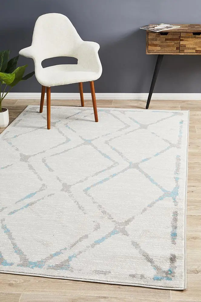 Kendall Contemporary Diamond Rug Grey Blue Rug Culture