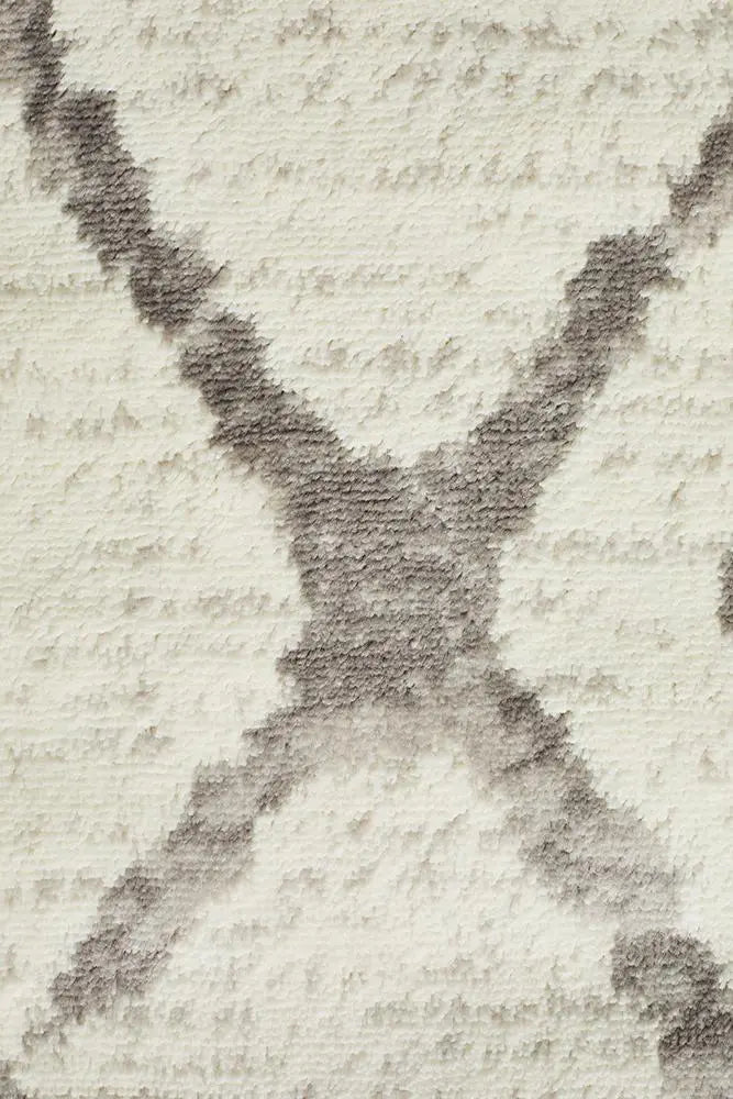 Kendall Contemporary Diamond Rug White Grey Rug Culture