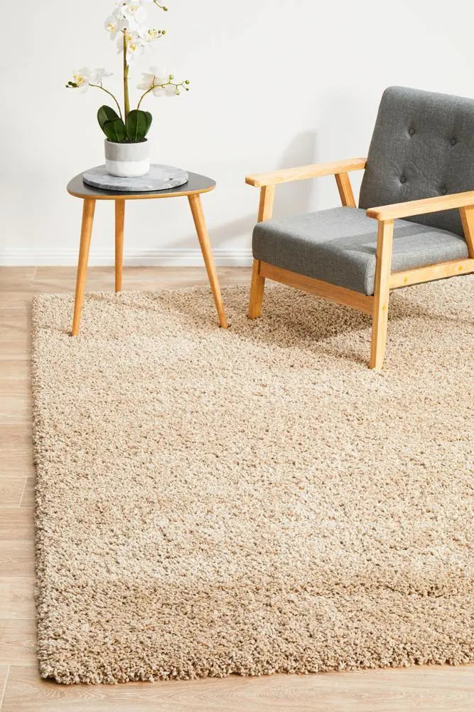 Lara Linen shaggy Rug Unitex