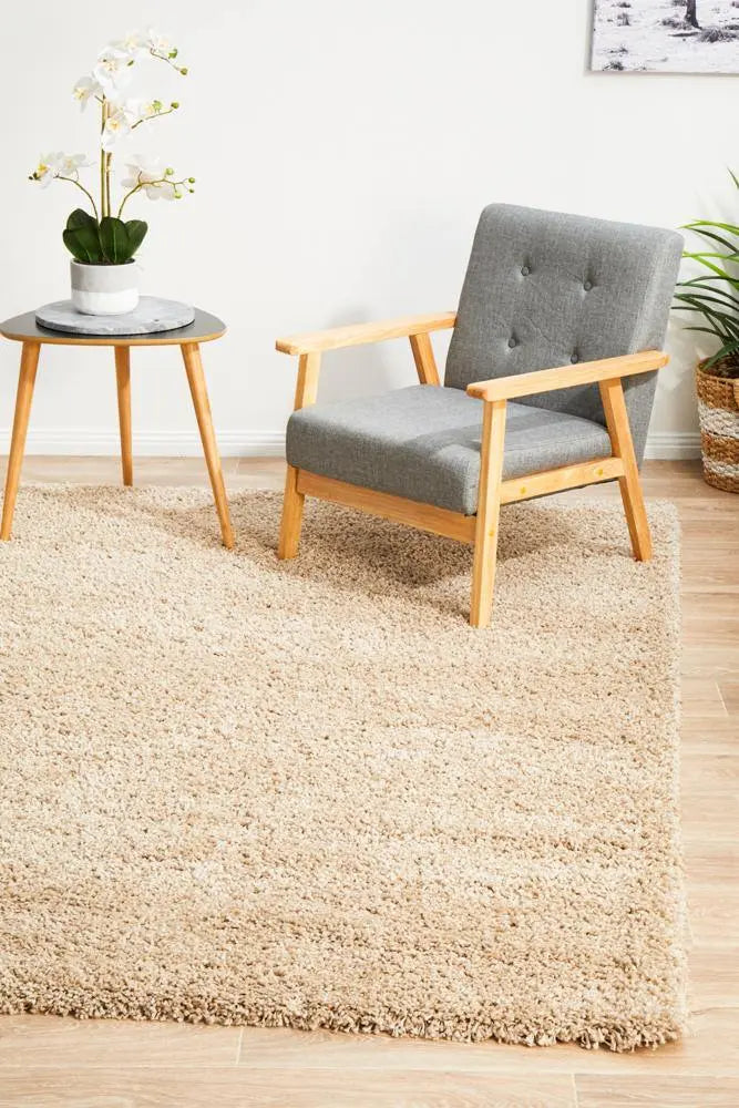Lara Linen shaggy Rug Unitex