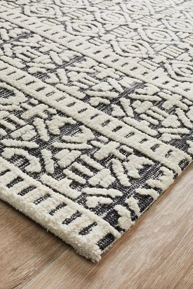 Levanta Adonis Ivory Black Rug Rug Culture