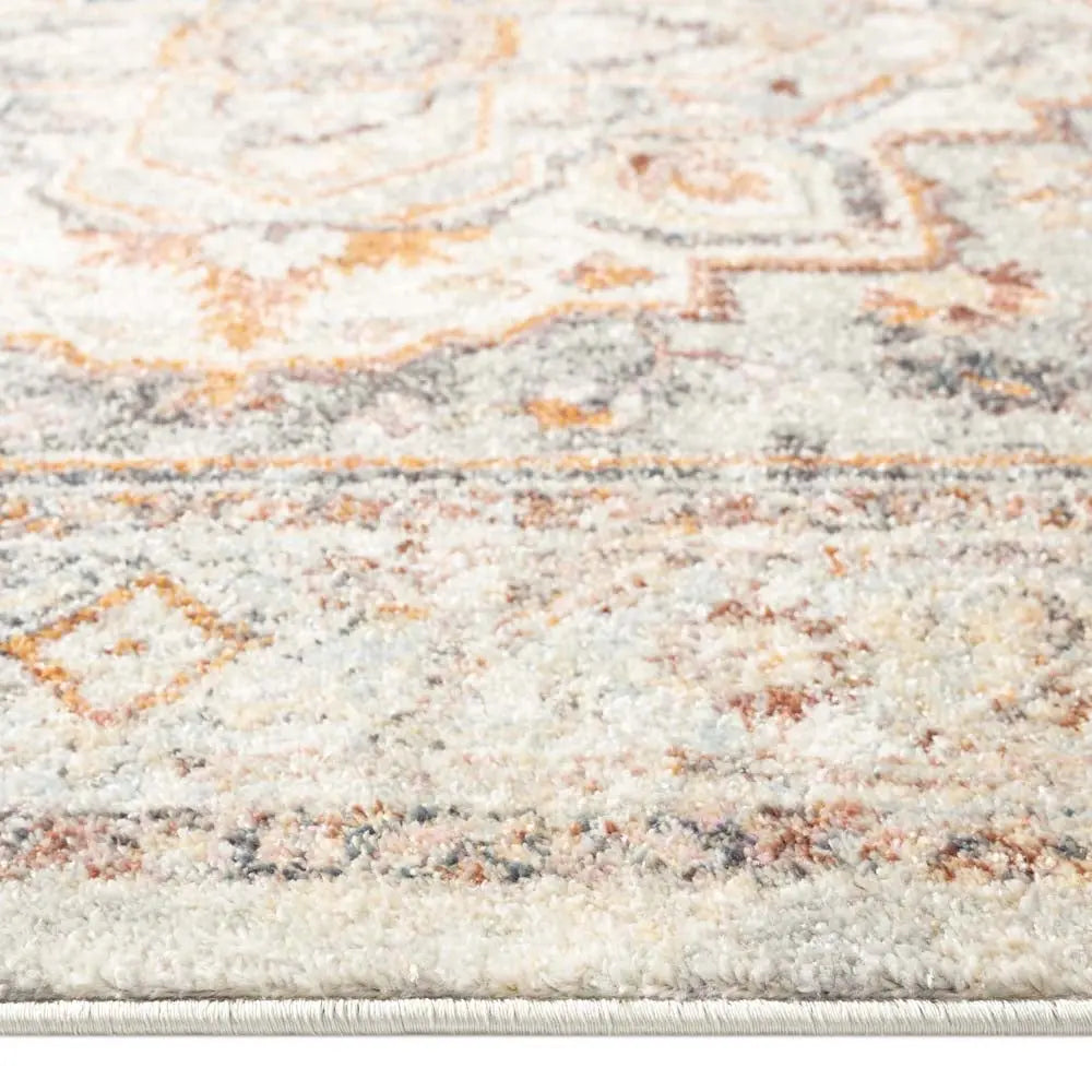 Luna 7405 Grey Pastel Round Rugs Saray Rugs