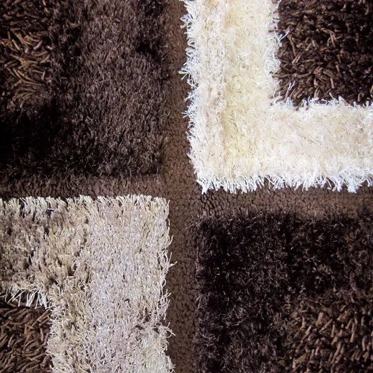 Luxury Collection 1206 Brown Hallway Shaggy Runner Saray Rugs