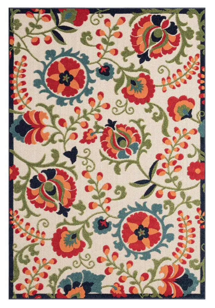 MONACO FLOWER MULTI OUTDOOR RUG Saray Rugs