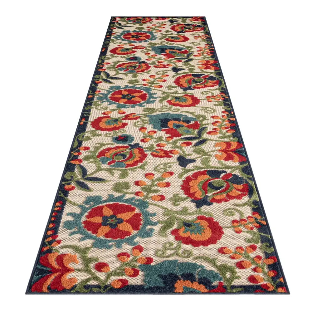 MONACO FLOWER MULTI OUTDOOR RUG Saray Rugs