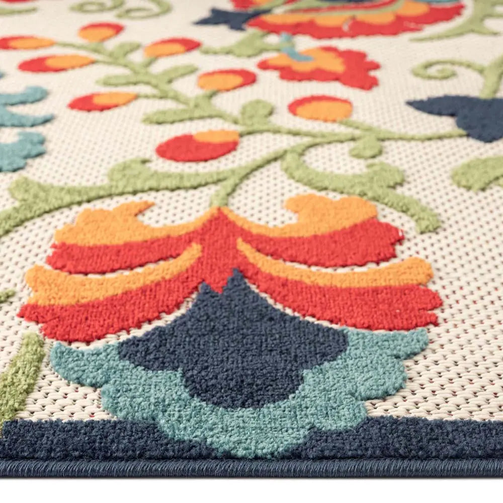 MONACO FLOWER MULTI OUTDOOR RUG Saray Rugs