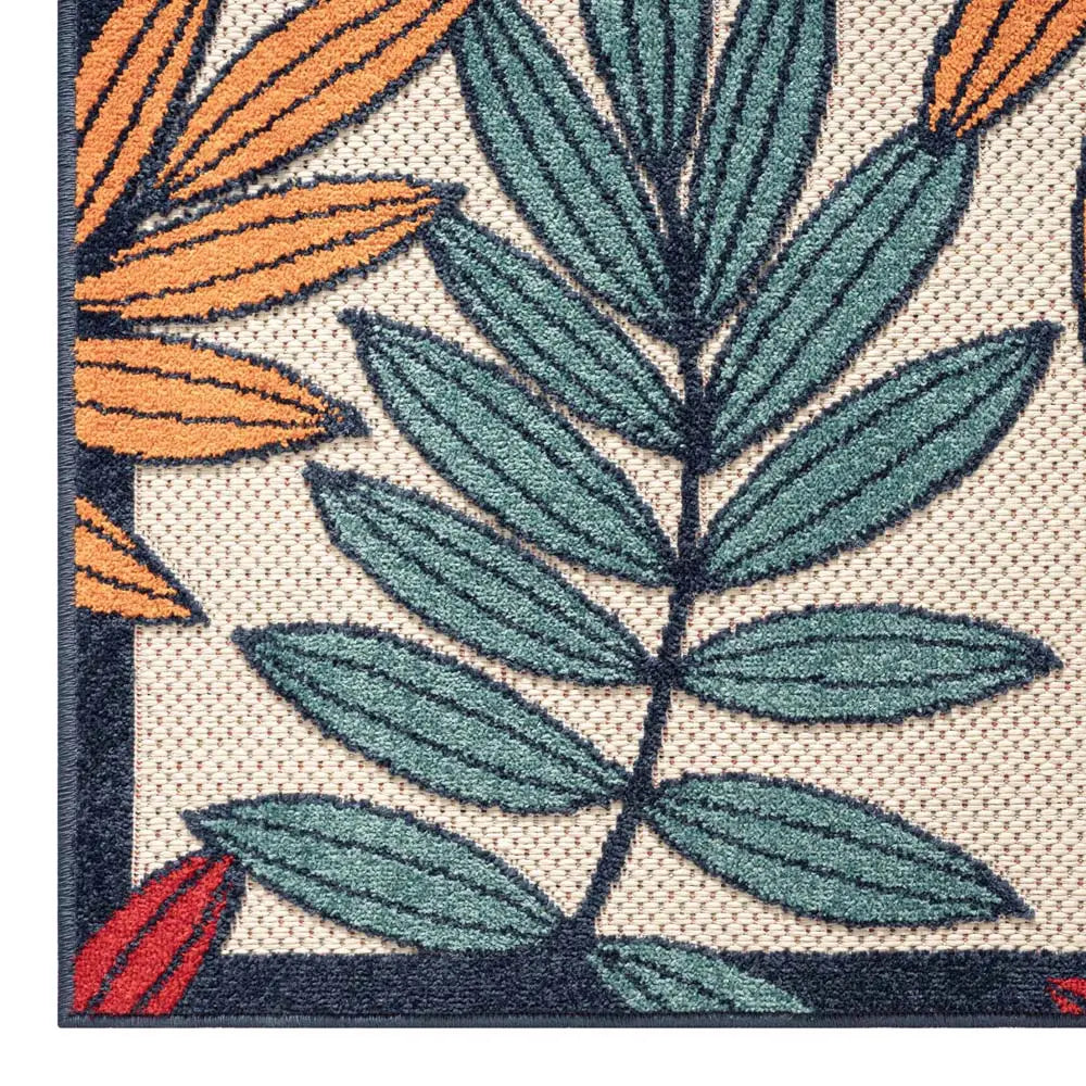 MONACO LEAVE MULTI OUTDOOR HALLWAY RUNNER Saray Rugs