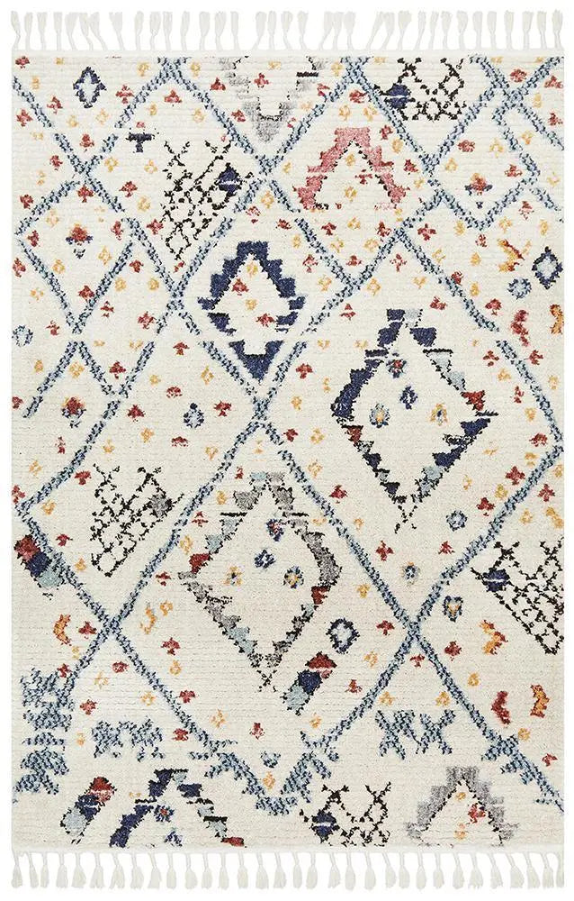 Melisa 111 White Fringe Rug Unitex