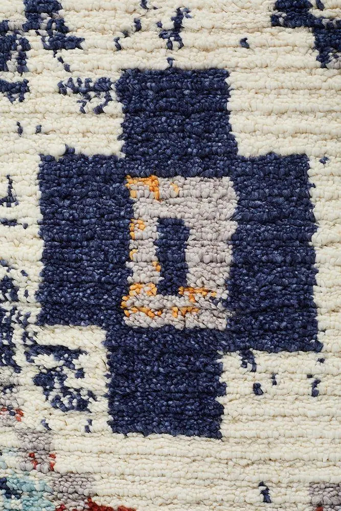 Melisa 444 Blue Fringe Rug Unitex