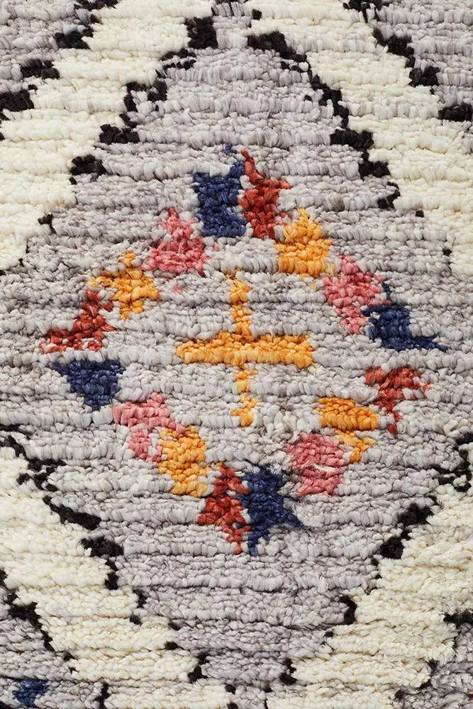 Melisa 555 Grey Fringe Rug Unitex