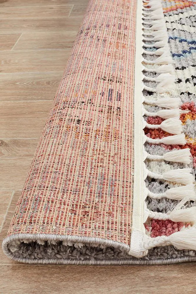 Melisa 555 Grey Fringe Rug Unitex