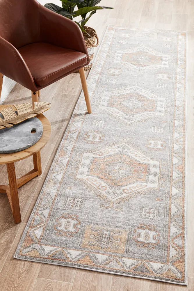 Milan Caitlen Grey Runner Rug RUG CULTURE