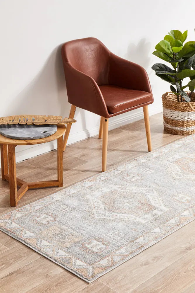 Milan Caitlen Grey Runner Rug RUG CULTURE