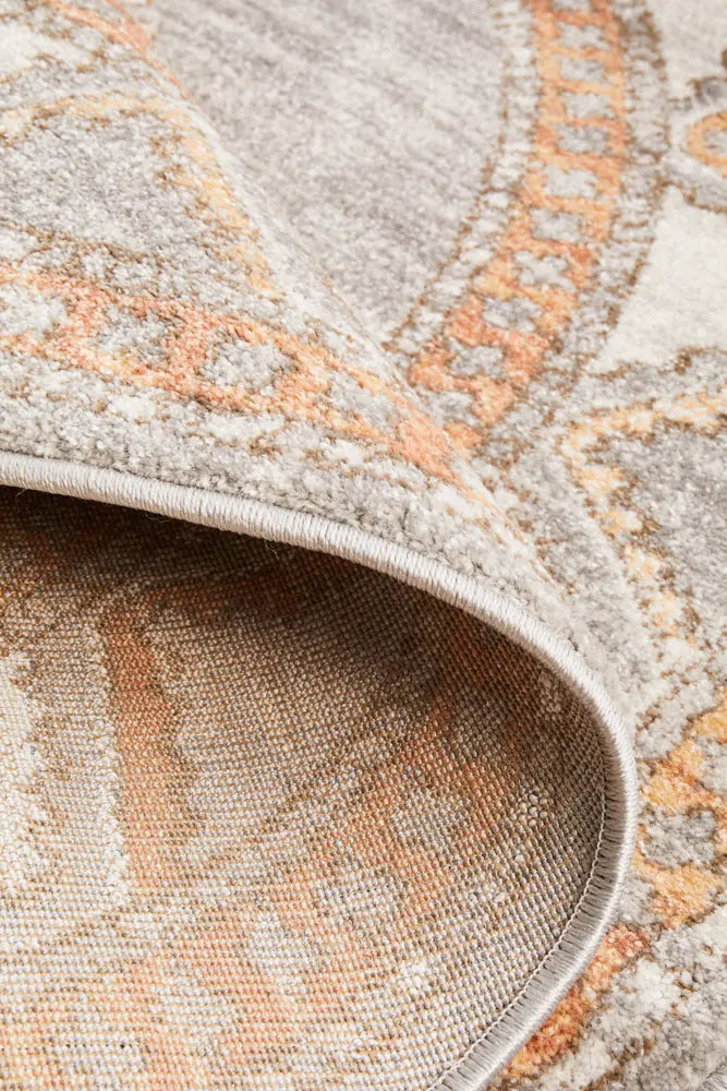 Milan Caitlen Grey Round Rug RUG CULTURE