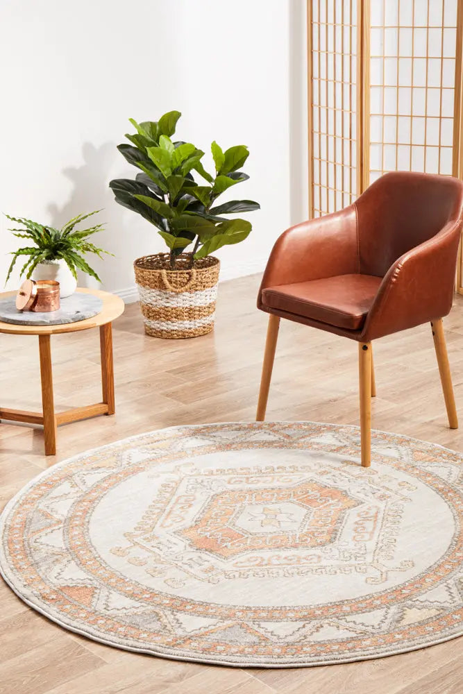 Milan Caitlen Natural Round Rug RUG CULTURE