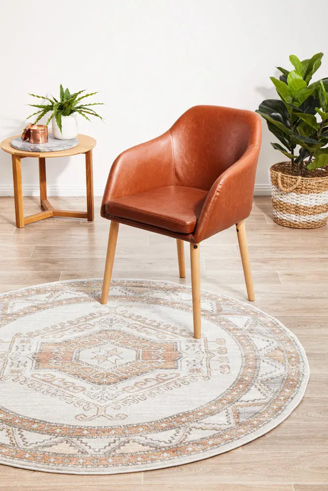 Milan Caitlen Natural Round Rug RUG CULTURE
