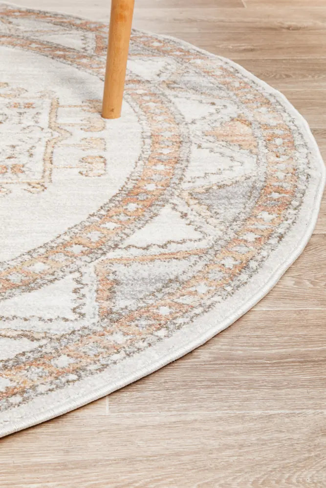 Milan Caitlen Natural Round Rug RUG CULTURE