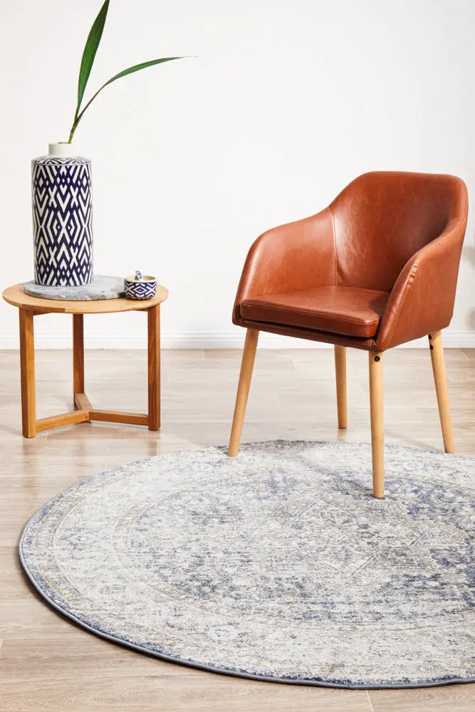 Milan Hugo Ocean Round Rug RUG CULTURE