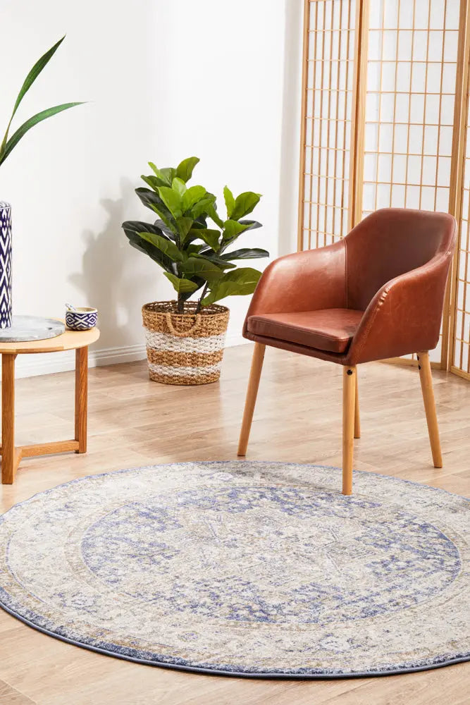 Milan Hugo Ocean Round Rug RUG CULTURE
