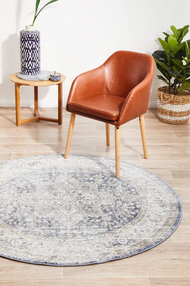 Milan Hugo Ocean Round Rug RUG CULTURE