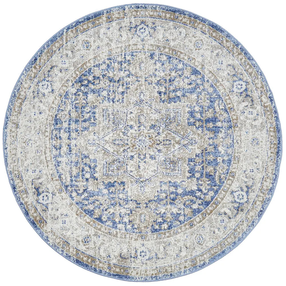 Milan Hugo Ocean Round Rug RUG CULTURE