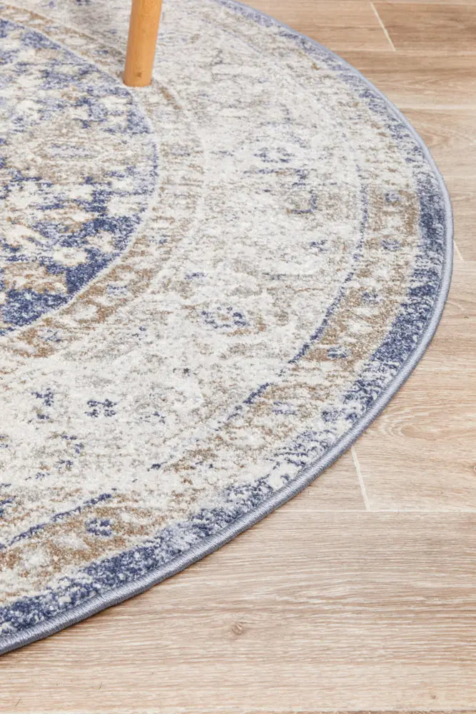 Milan Hugo Ocean Round Rug RUG CULTURE