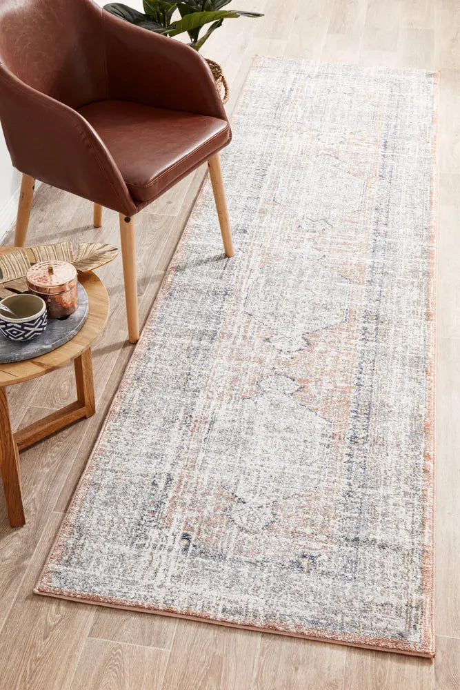 Milan Lorissa Peach Runner Rug RUG CULTURE